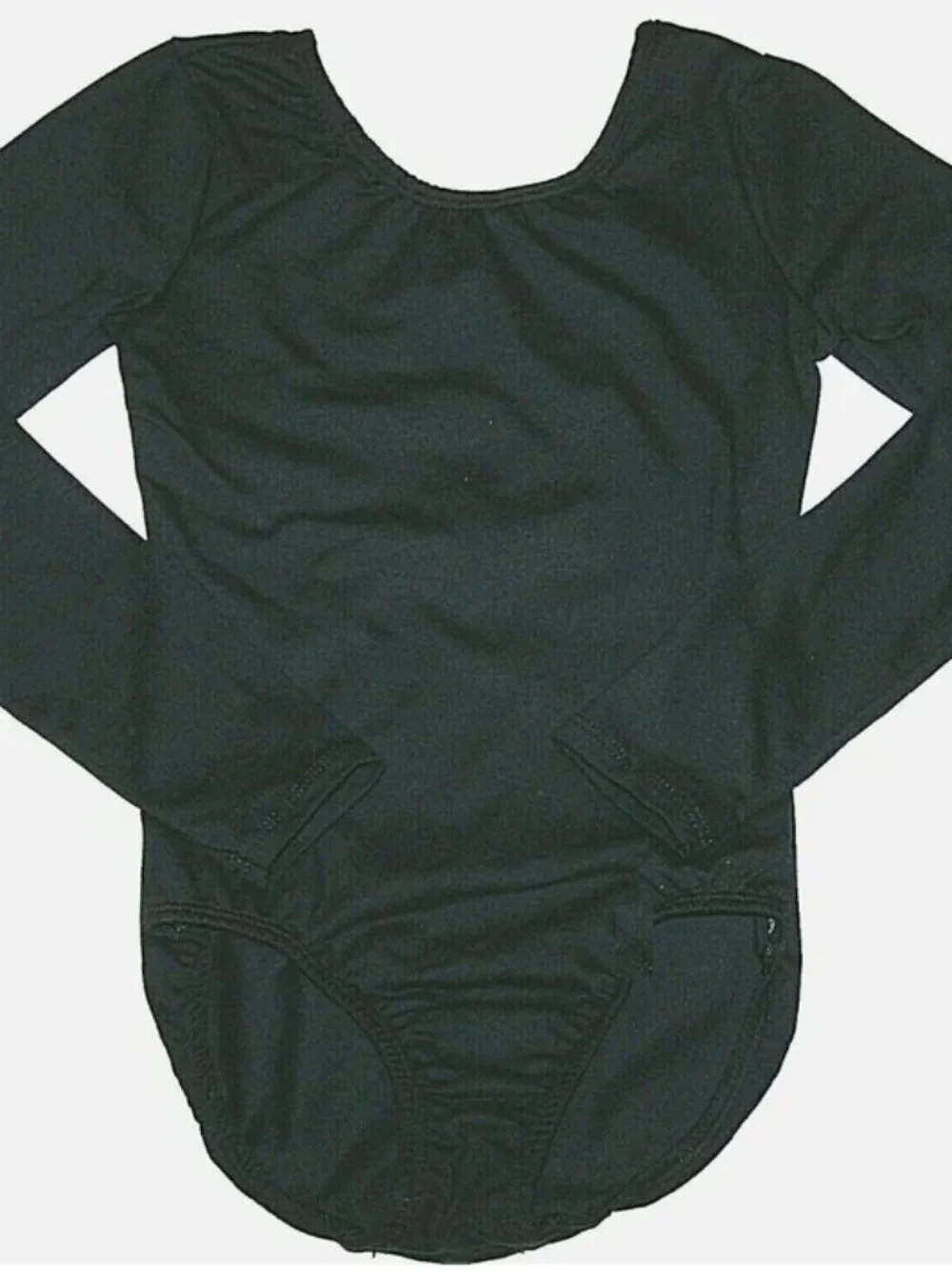 Girl S 5/6 - Weissman Curtain Call Leotard Front Lining Long Slv T3000 Black NIP